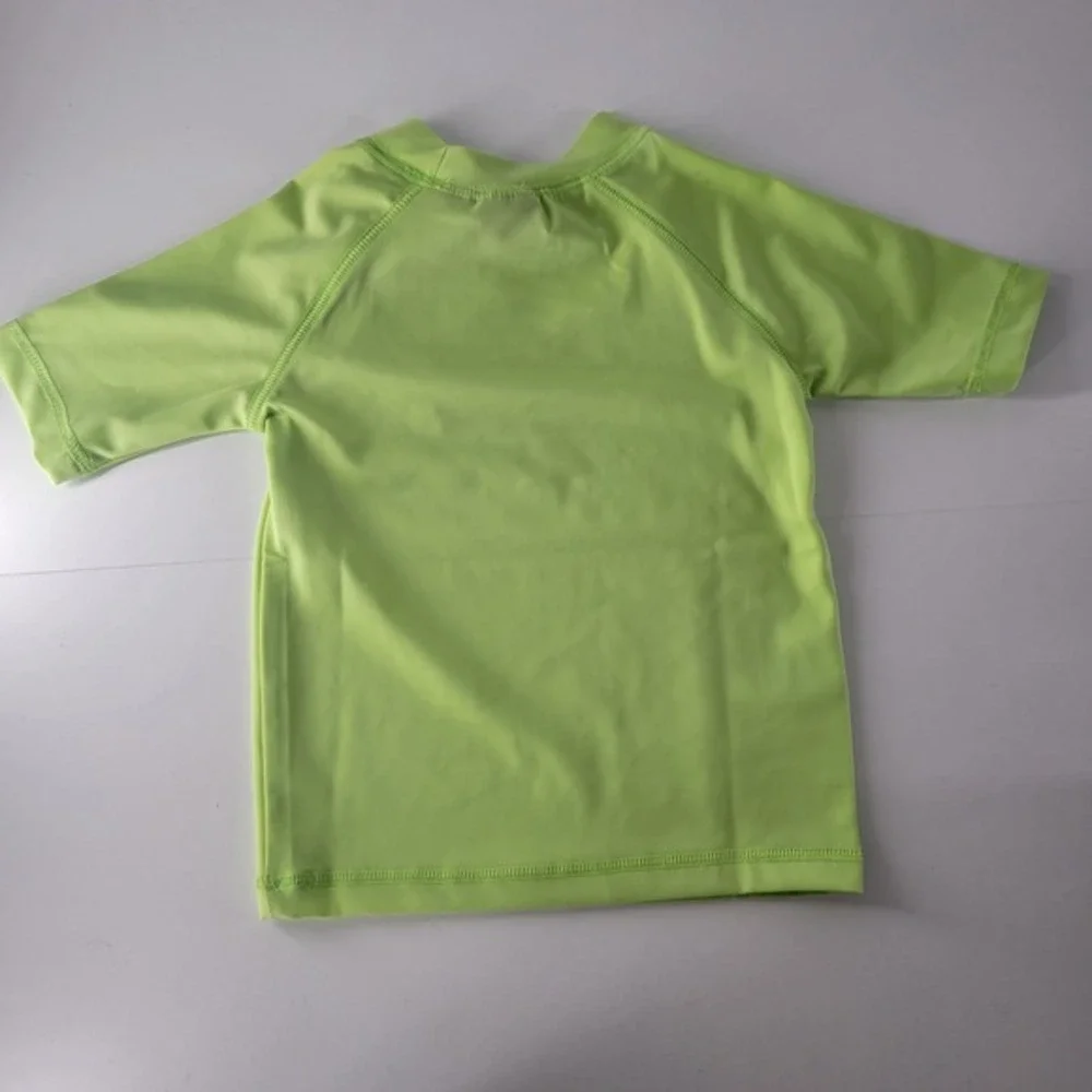 Kanu Kids Hyper Green Long Sleeve Rash Guard UPF 50 Size 3T Sun Protection